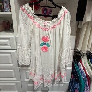 Lilly Pulitzer swim cover with Pink Accents